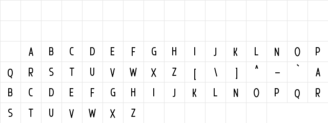 Mellowed Regular Character Map Mellowed Regular Character Map