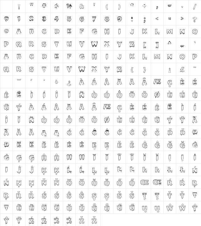 Melting Ice Regular Character Map Melting Ice Regular Character Map