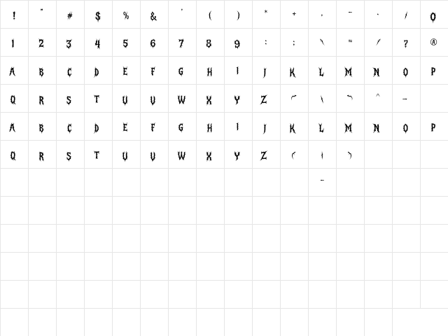 Mortem Regular Character Map Mortem Regular Character Map