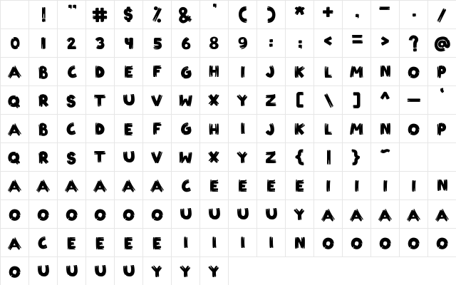 NATOOR Regular Character Map