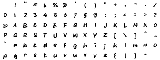 Oanstreet Regular Character Map