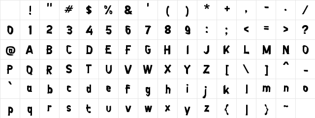 Oayues Regular Character Map
