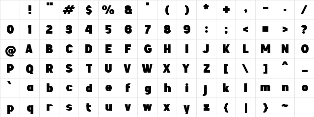 Paagluk Regular Character Map Paagluk Regular Character Map