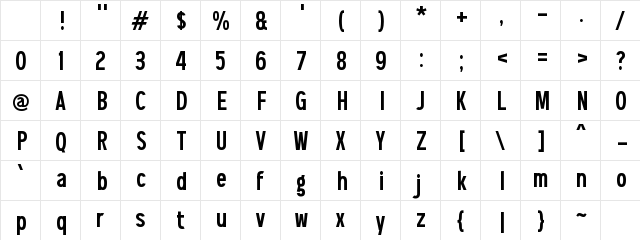 Paaink Regular Character Map