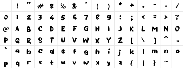 Paako Regular Character Map Paako Regular Character Map
