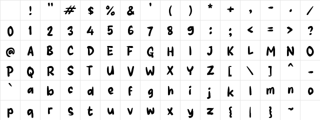 Paaseom Regular Character Map
