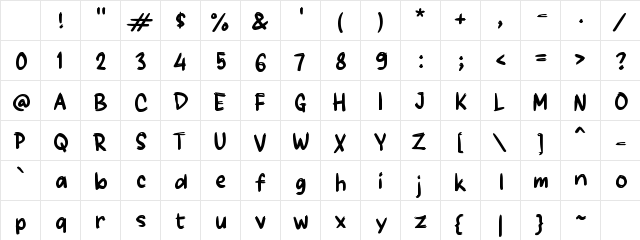 Paatemo Regular Character Map