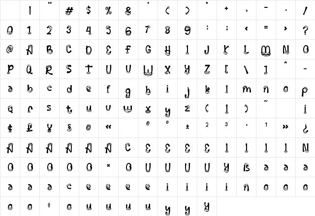 Palm Sunday Egg Crack Regular Character Map