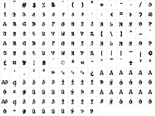 Plump Autumn Regular Character Map Plump Autumn Regular Character Map