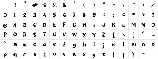 Rabdem Regular Character Map Rabdem Regular Character Map