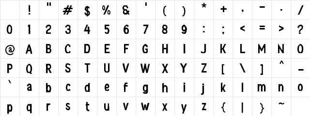 j Jayaque Regular Character Map