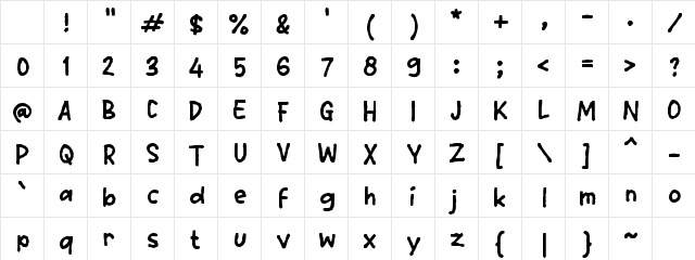 n Numis Regular Character Map