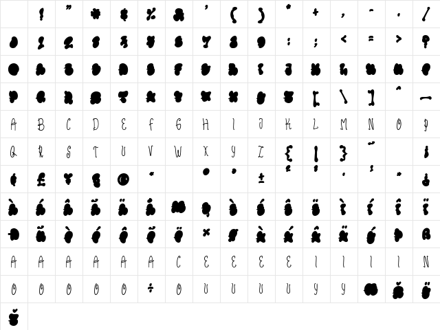 Rollbeat Graffiti Fill Regular Character Map Rollbeat Graffiti Fill Regular Character Map