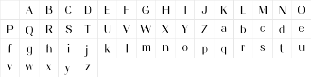 Saphile Demo Regular Character Map Saphile Demo Regular Character Map