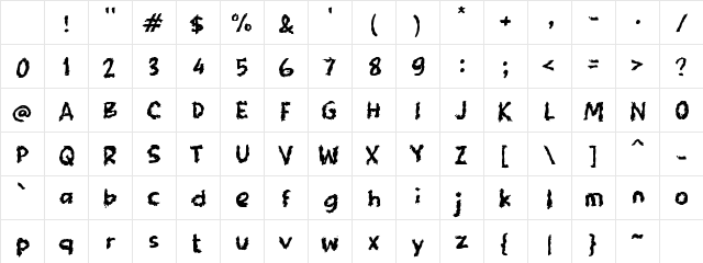 Sabekum Regular Character Map