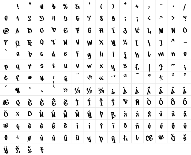 Street Bring Regular Character Map Street Bring Regular Character Map