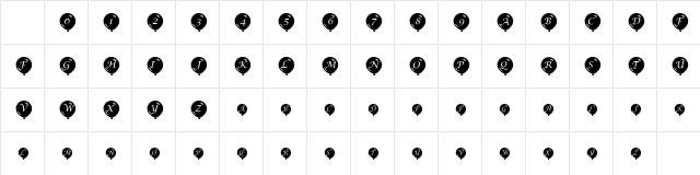 pf_ballons-1 Regular Character Map