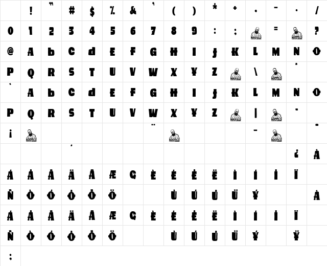 Verde Esperanza Regular Character Map