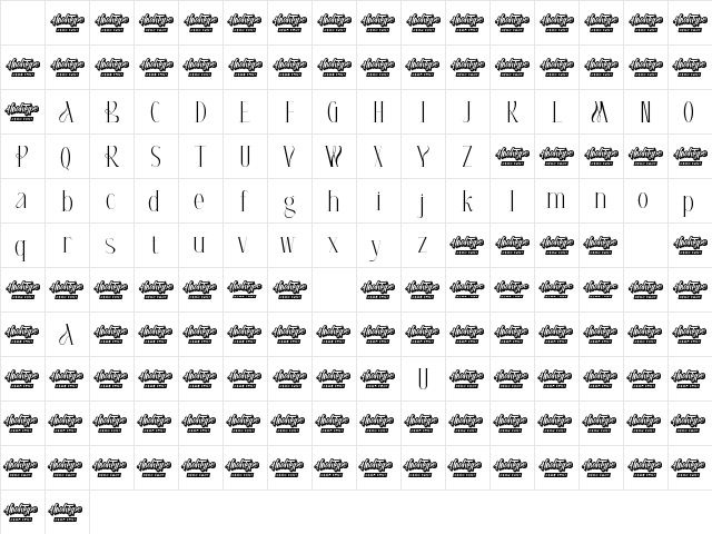 Star Paradise Demo Regular Character Map Star Paradise Demo Regular Character Map