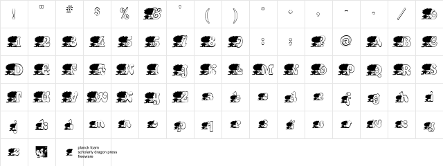 pf_complete_relief_sixties Regular Character Map