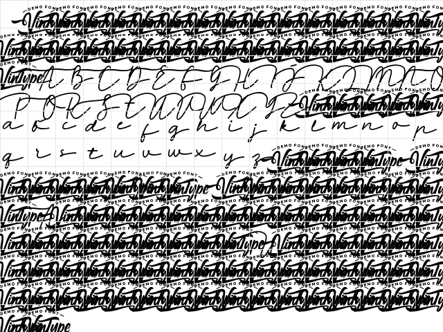 Stelena Demo Script Regular Character Map Stelena Demo Script Regular Character Map