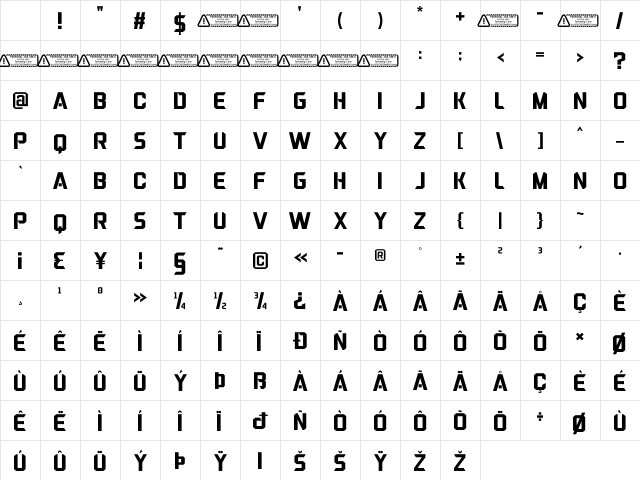 Topersify PERSONAL USE ONLY! Regular Character Map