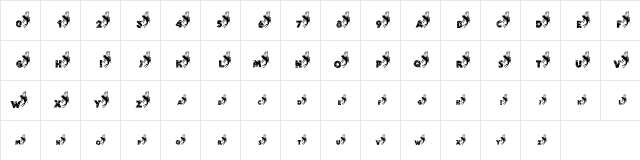 pf_fairie-3 Regular Character Map