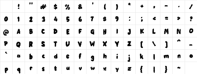 Urgena Regular Character Map