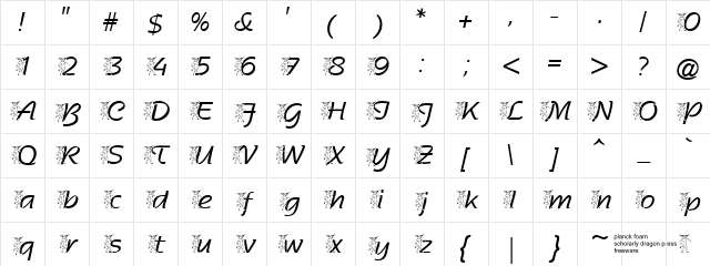 pf_From the desk of Hasan Regular Character Map