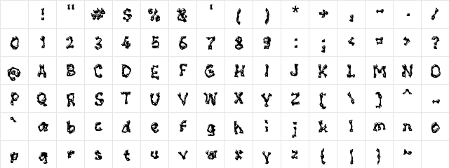 Wancine Regular Character Map