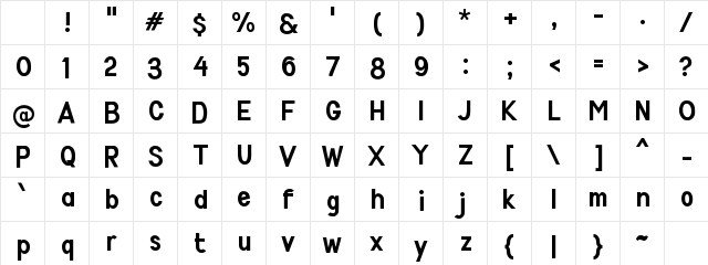 Xabacez Regular Character Map Xabacez Regular Character Map