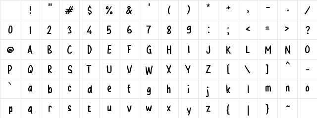 Xabin Regular Character Map Xabin Regular Character Map