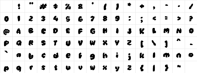 Yacako Regular Character Map Yacako Regular Character Map