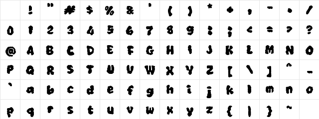 Zabraz Regular Character Map Zabraz Regular Character Map