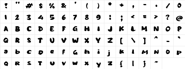 s Selamat Pagi Regular Character Map