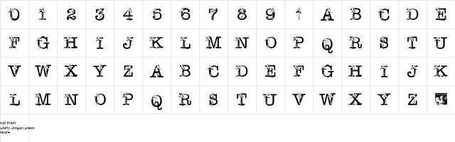 pf_iris Regular Character Map pf_iris Regular Character Map