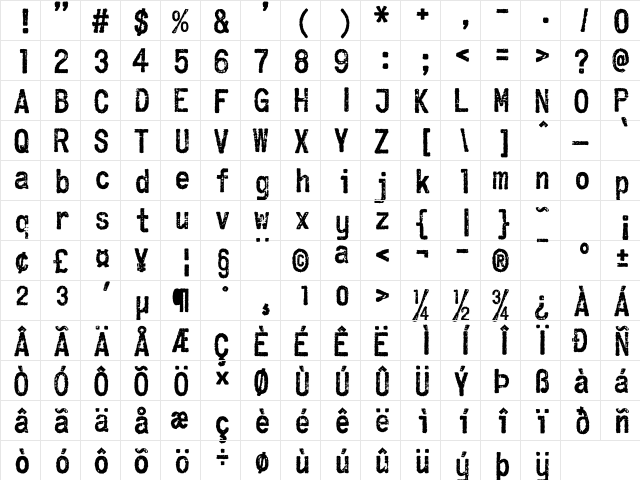zai Wolfsschanze Typewriter Regular Character Map zai Wolfsschanze Typewriter Regular Character Map