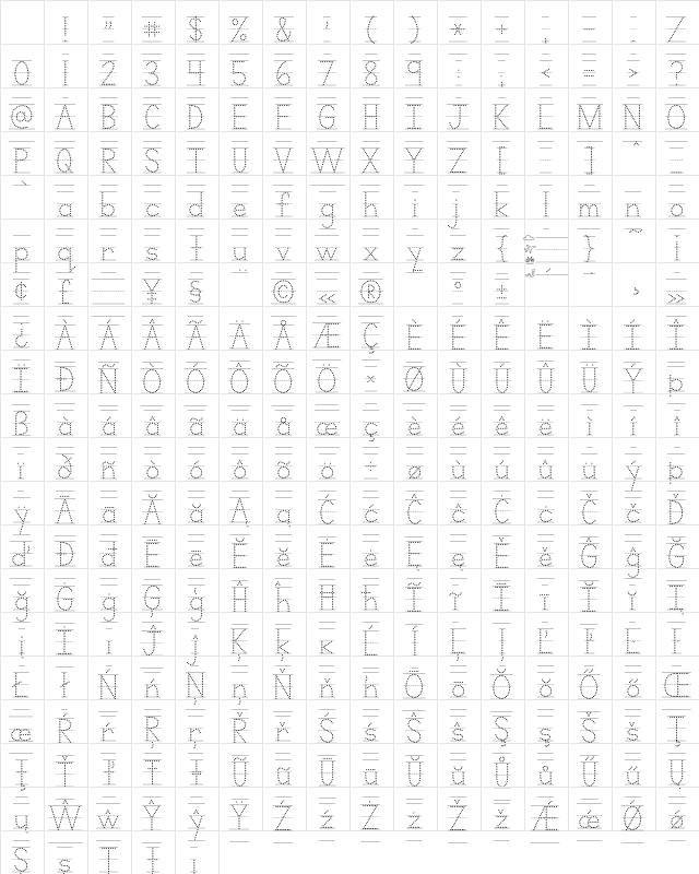 KG Teacher Created Dot 4Lined Regular Character Map KG Teacher Created Dot 4Lined Regular Character Map