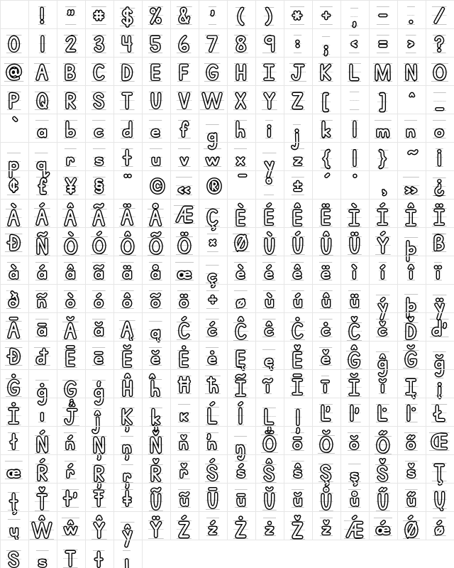 KG Teacher Created Outlined Regular Character Map KG Teacher Created Outlined Regular Character Map