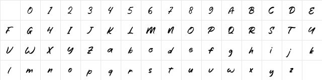 Breksit Brush Regular Character Map Breksit Brush Regular Character Map