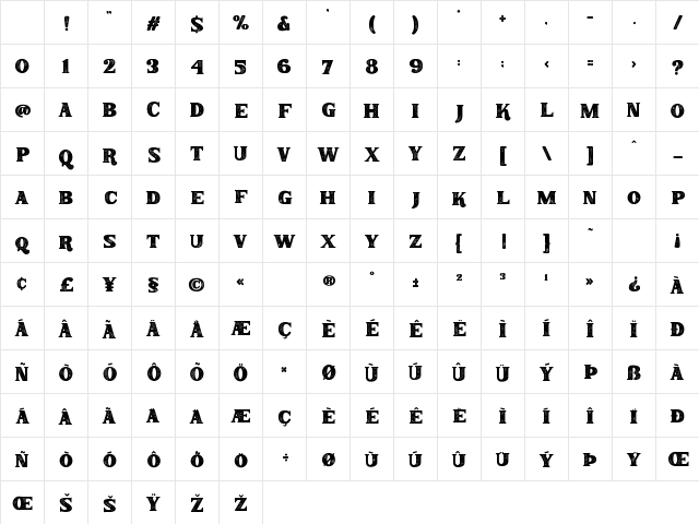 Classic Stroke Texture Regular Character Map Classic Stroke Texture Regular Character Map