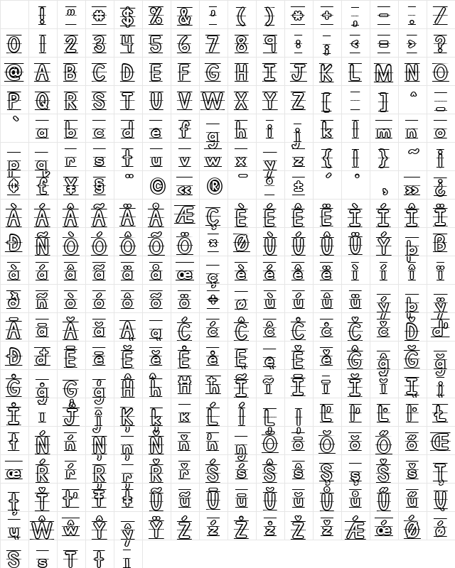 KG Teacher Created Outlined Regular Character Map KG Teacher Created Outlined Regular Character Map