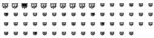 pf_ornate2idontknow Regular Character Map
