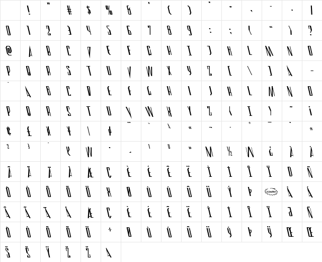 Archnemesis Leftalic Regular Character Map
