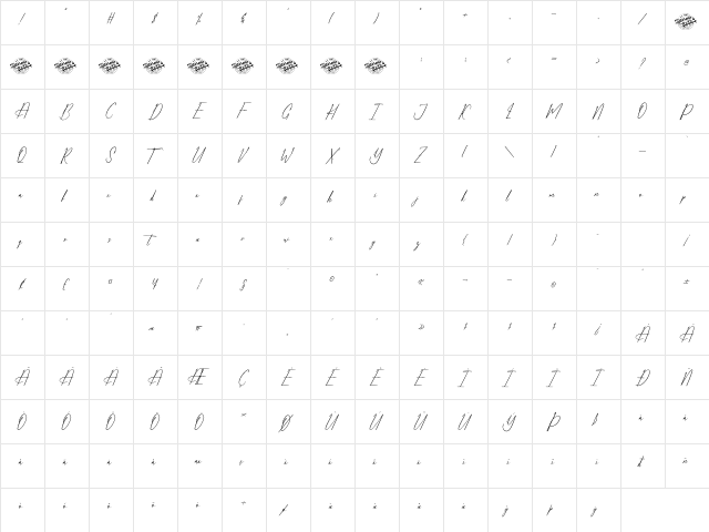 Alfinstare Qobylatin DEMO VERSI Regular Character Map Alfinstare Qobylatin DEMO VERSI Regular Character Map