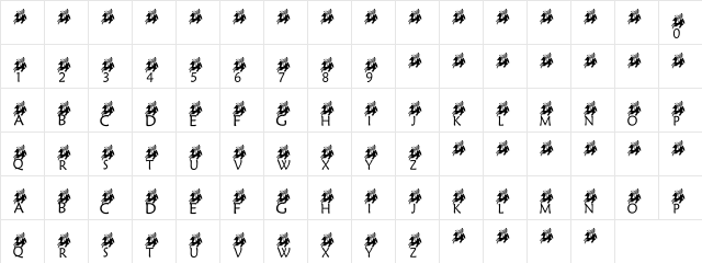pf_pegasus1 Regular Character Map