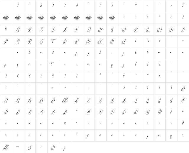 Elsantie Perilyna DEMO VERSION Regular Character Map Elsantie Perilyna DEMO VERSION Regular Character Map