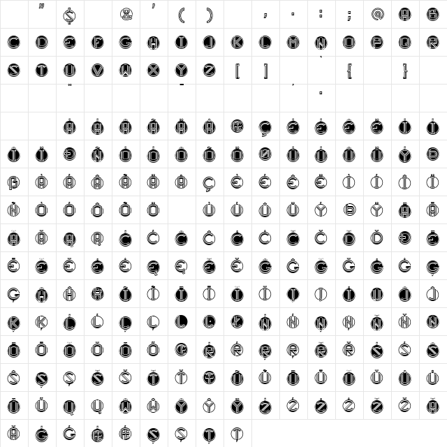 Chinese Circles Regular Character Map Chinese Circles Regular Character Map