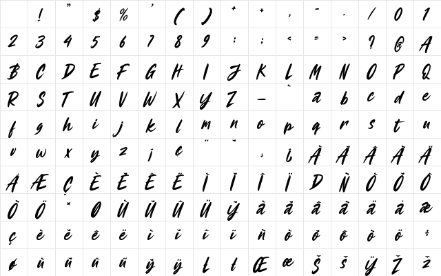 Garden of Fireflies Regular Character Map Garden of Fireflies Regular Character Map