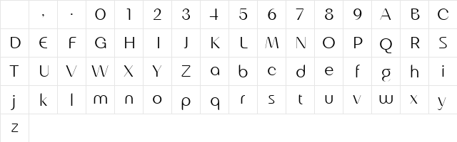 Nearo Light Regular Character Map Nearo Light Regular Character Map